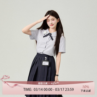 花铃太太泰式校服套装多色jk衬衫学院风短袖女学生运动会毕业班服