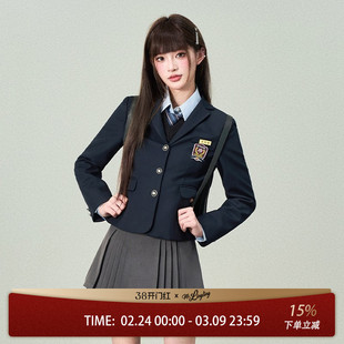 花铃太太jk原创清谭大韩式制服西装女校服学院风春季日系裙子套装