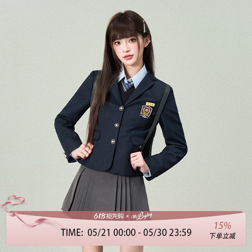 花铃太太jk原创清谭大韩式制服西装女校服学院风春季日系裙子套装