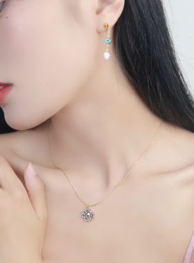 kate spade项链22年新款潮ins风四叶草装饰小众轻奢女节日送礼