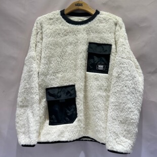 Vans 秋冬加绒保暖温柔百搭软乎乎情侣款套头打底卫衣VN0A5F6J3KS
