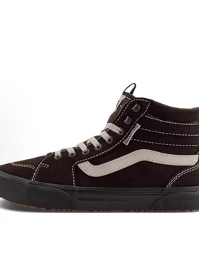vans 春秋棕色高帮sk8百搭舒适男女同款休闲加绒板鞋VN000CZHCFB