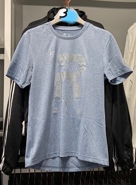 锐步/REEBOK 新款男子3M反光速干透气休闲运动跑步短袖T恤 DN3333