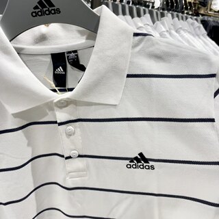 Adidas/阿迪达斯翻领短袖男子2023夏季新款POLO衫条纹T恤HE7435