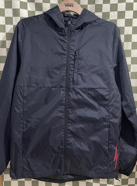 vans 春秋季黑色经典百搭舒适男女同款休闲连帽外套vn000631blk