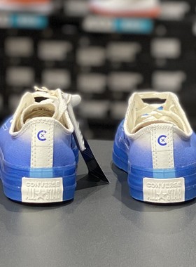 CONVERSE匡威断码清仓女款渐变蓝低帮系带休闲帆布鞋A00817C