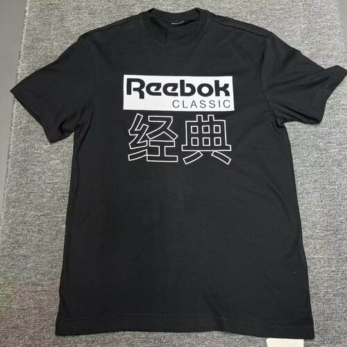 锐步/Reebok季末清仓男女同款经典复古透气纯棉印花休闲T恤DT8184