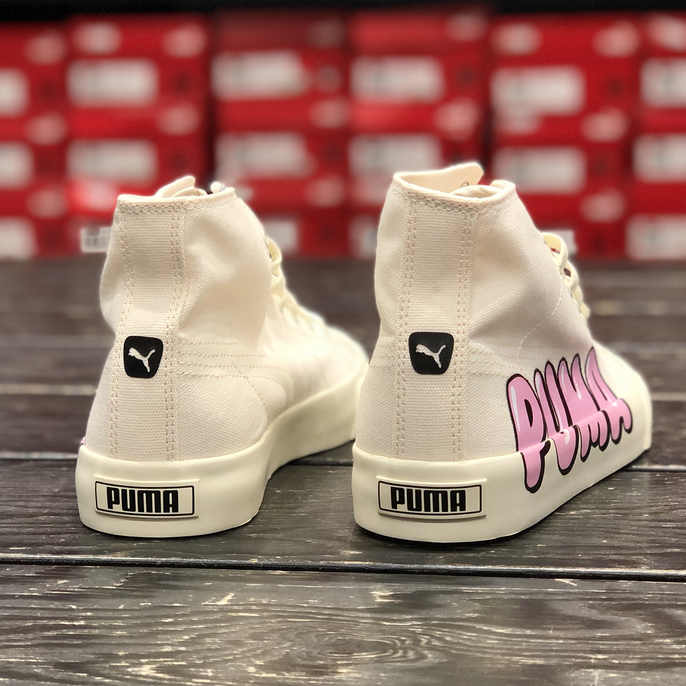 坏蛋的店PUMA/彪马新款女鞋卡通logo运动休闲鞋高帮滑板鞋 3872