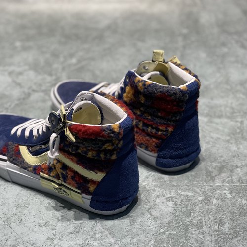 VANS范斯男女鞋SK8-HI冬季解构羊羔绒撞色帆布板鞋子VN0A3WM1ABG