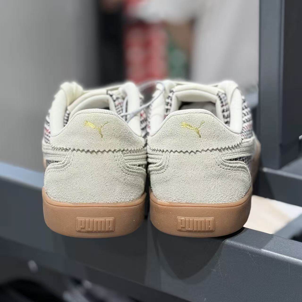 PUMA彪马男子秋冬复古低帮运动休闲鞋格子花呢拼接舒适板鞋405403