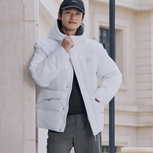 阿迪达斯男女冬季保暖连帽羽绒服