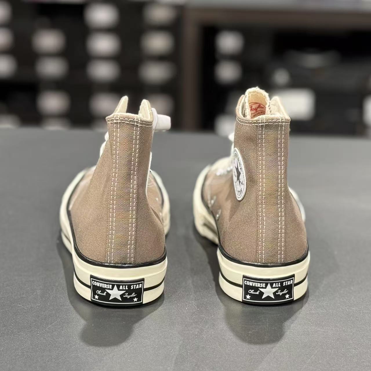 Converse匡威1970s女子经典美拉德奶咖棕色高帮休闲帆布鞋A00753C