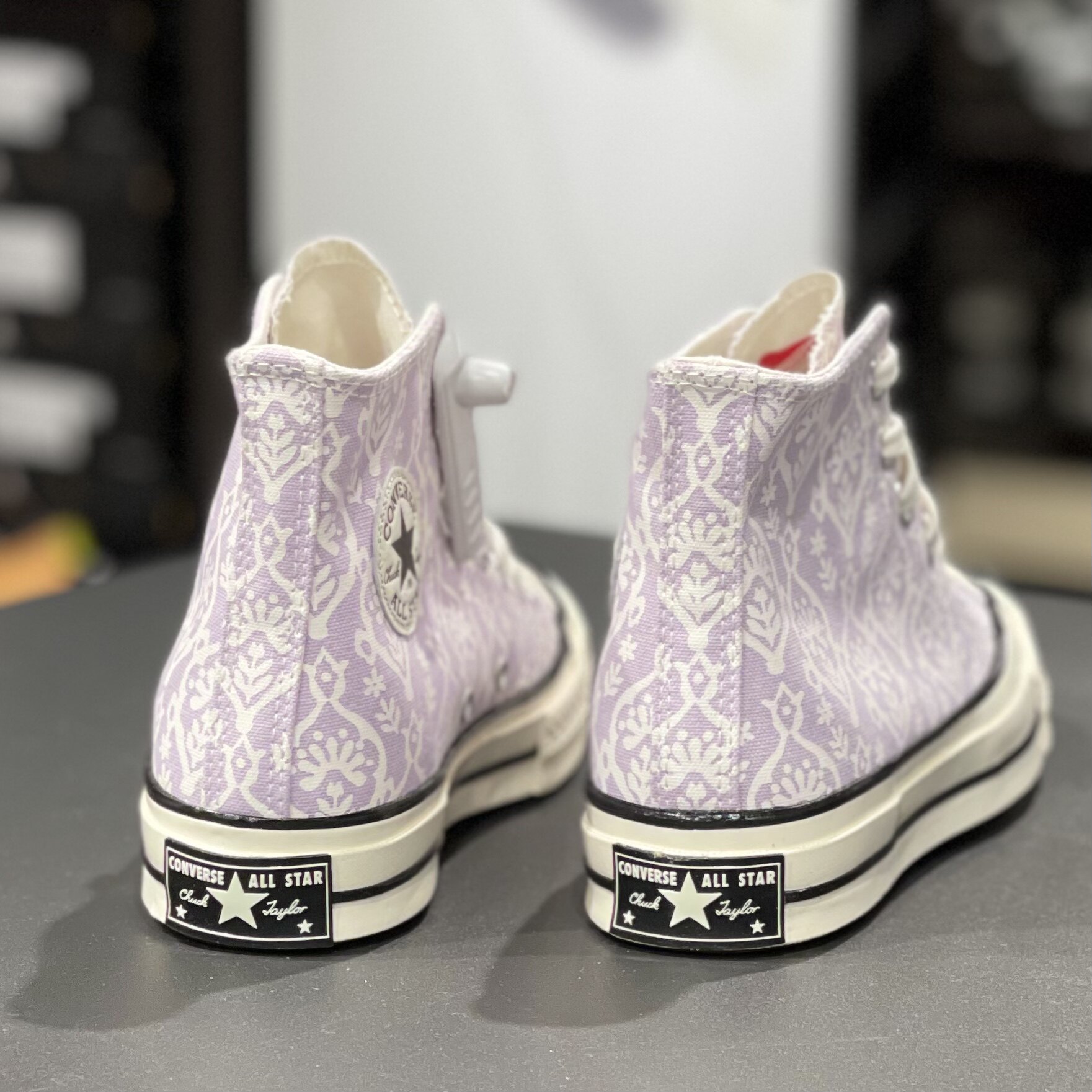 匡威converse 夏季1970s高帮淡紫罗兰印花休闲运动帆布鞋571901c