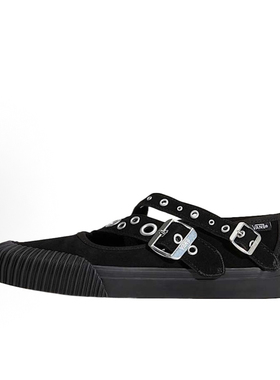 vans 夏季黑色绑带玛丽珍百搭舒适透气女子休闲板鞋子VN000D9ABLA