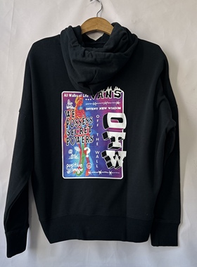 Vans 骷髅标本个性百搭印花图案男女同款连帽套头卫衣VN0A5H7TBLK