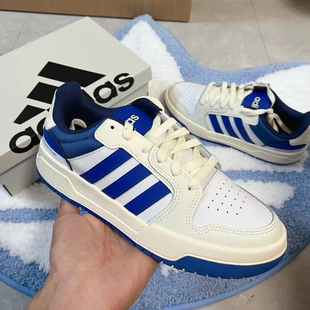 阿迪达斯 白蓝板鞋 neo 防滑耐磨轻便 女HR1931HC仓 Entrap Adidas