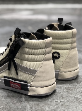 vans sk8-hi反光条高帮侧拉链解构男女同款帆布板鞋子VN0A3WM1TUU