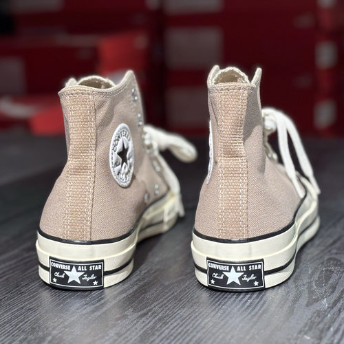 CONVERSE匡威1970S 浅咖啡色高帮透气休闲帆布鞋板鞋A06520C N仓