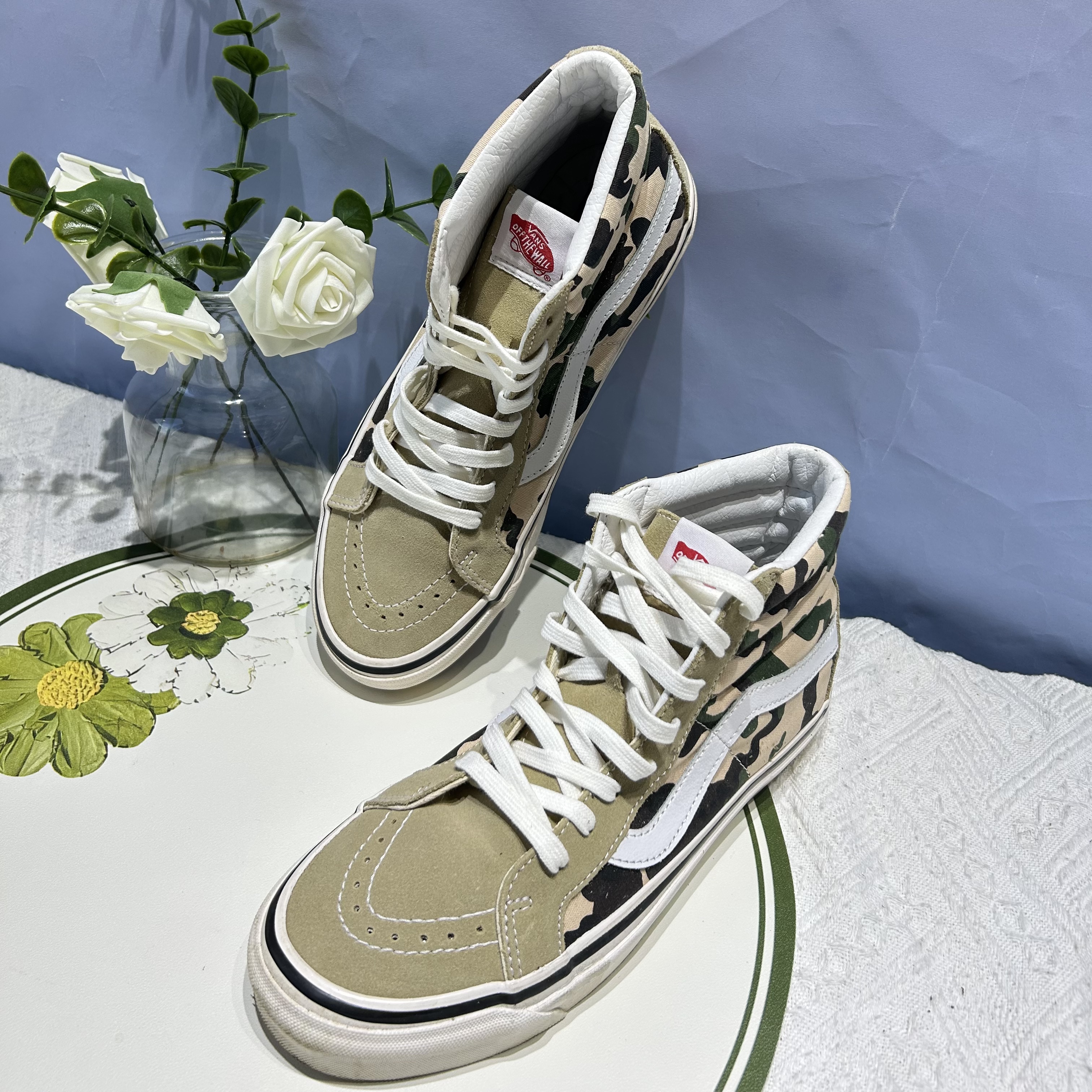 Vans Sk8-hi复古休闲百搭迷彩男女同款高帮帆布板鞋子VN0A38GFTU6