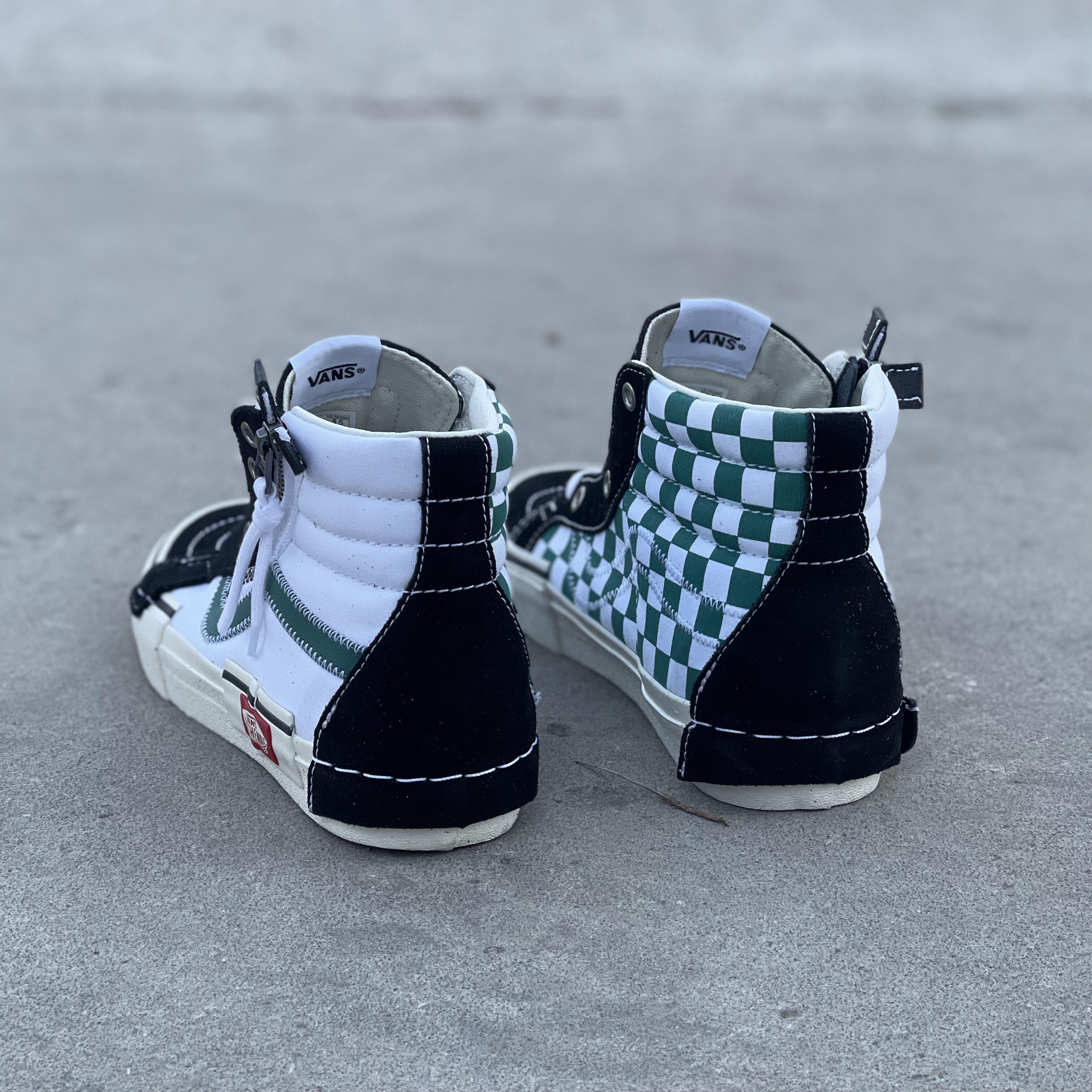 vans正品sk8-hi高帮棋盘格解构男女鞋休闲帆布板鞋子vn0a3wm1604