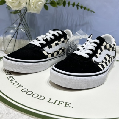 Vans Ward经典条纹黑白棋盘格男女同款休闲百搭板鞋子VN0A3IUN5GX