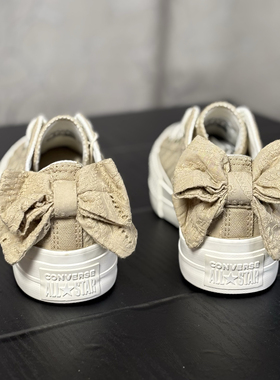 CONVERSE匡威All Star Lift女蝴蝶结低帮厚底帆布鞋A10246C N仓