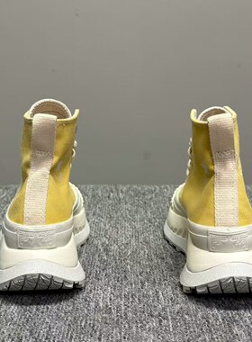 Converse/匡威春夏季女款厚底增高柠檬黄运动休闲帆布鞋A03425C