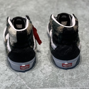 VANS范斯SK8 子VN0A5JMJA58 Hi男女迷彩高帮摇粒绒休闲运动滑板鞋