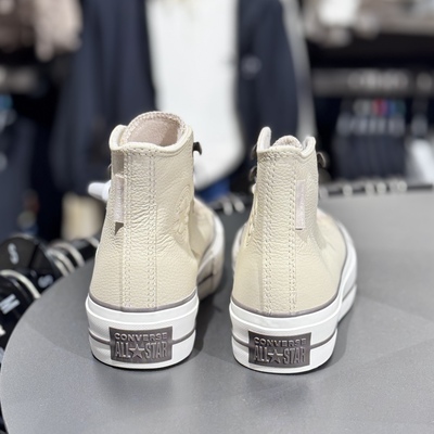 CONVERSE匡威All女子厚底秋冬加绒Star皮质增高休闲鞋A11158C