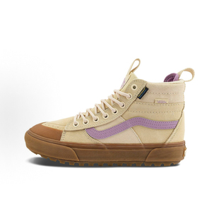vans秋冬季米色高帮mte百搭舒适男女同款休闲加绒板鞋VN000CVTWHP