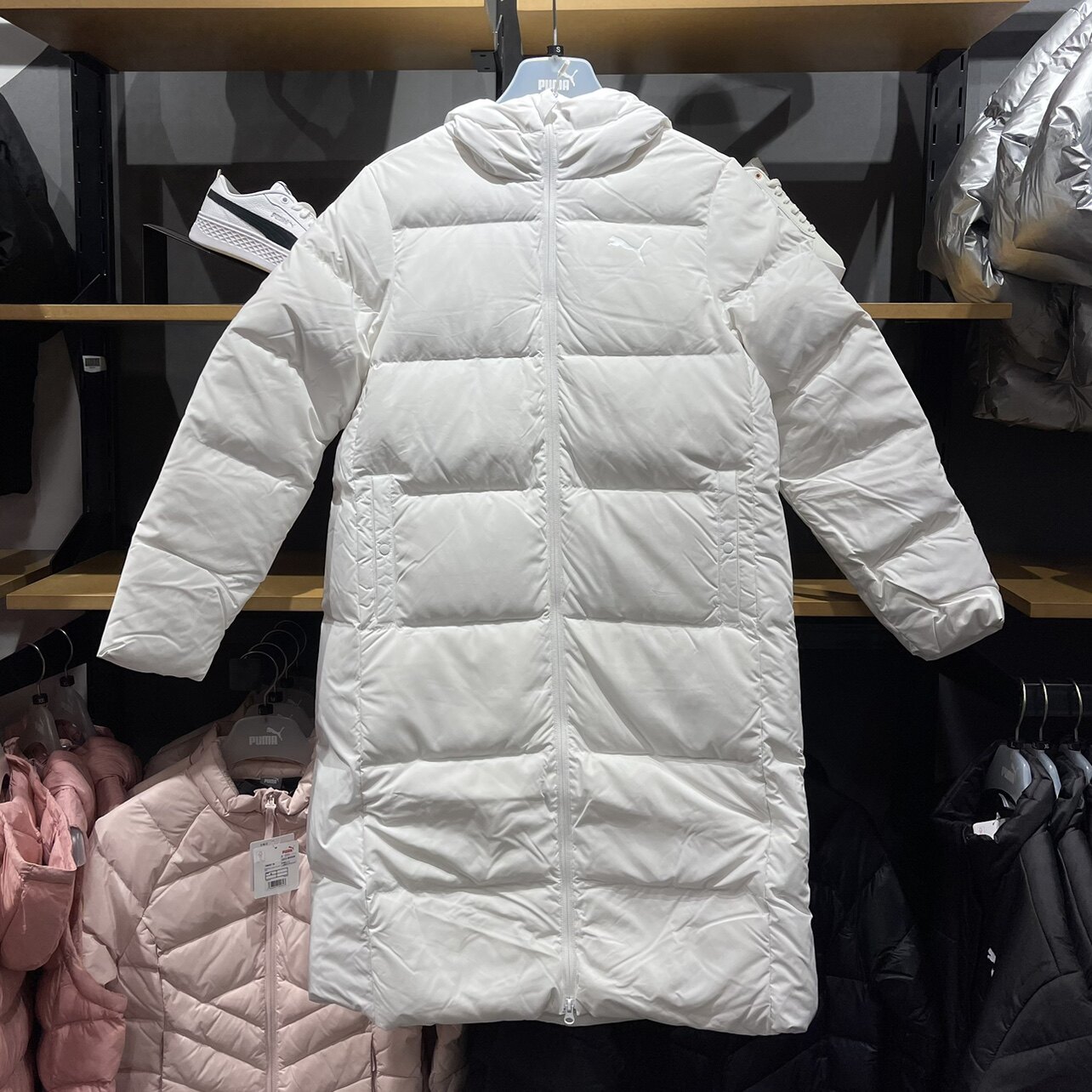 puma彪马冬季新款娜扎同款加厚保暖连帽长款女子运动羽绒服585107