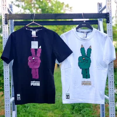 Puma短袖T恤男女联名款大手指