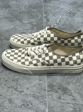 Vans复古街头男女同款灰白色棋盘格情侣轻便休闲板鞋VN0A5KS9C2Y