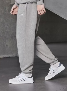 Adidas/阿迪达斯新款冬季加绒加厚保暖束脚卫裤百搭锥形裤IV7608