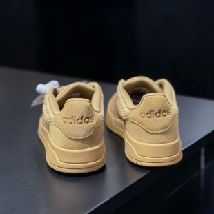 Adidas/阿迪达斯2026秋冬款男子黄色系带复古耐磨低帮板鞋KJ6984
