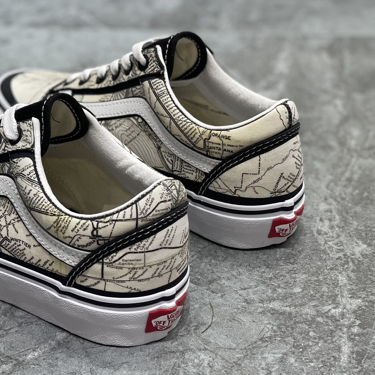 VANS范斯男女鞋OLD SKOOL联名地图印花低帮休闲帆布鞋VN0A5KRF94H