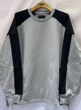 VANS 春秋灰色拼接新款百搭舒适男女同款休闲圆领卫衣VN000J1MAF1