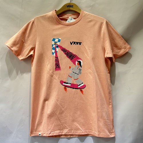 Vans×nichinichi合作款夏季桔粉飞碟印花女款短袖T恤VN0A5H4RZEE