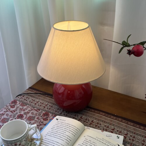 枣红色护眼台灯 9W三色光可换灯泡 （自然光/暖黄光/白光）
