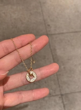 宏光女镶钻个性轻奢项链抖音同款