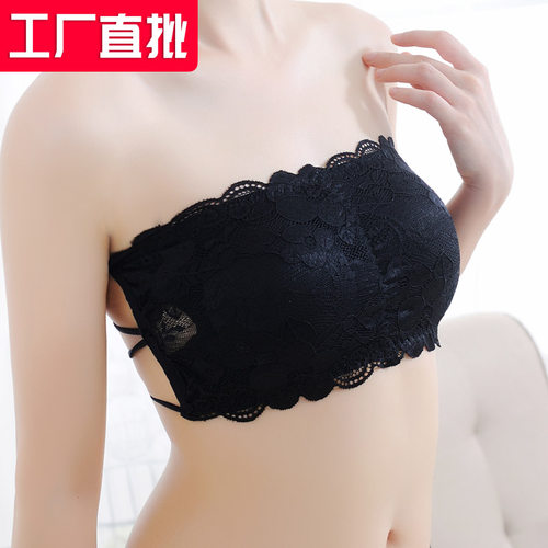 美背短款蕾丝内衣少女聚拢抹胸