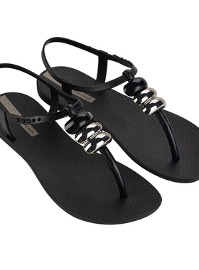 Ipanema依帕女款新款金属时尚流行休闲外穿海边度假夹脚凉鞋83507