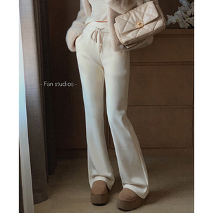 显瘦微喇休闲运动裤 FAN 加绒软糯卫裤 lu系显瘦裤 开春新品