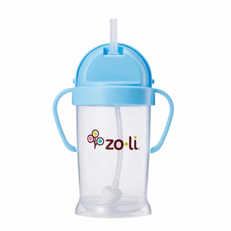 美国zoli宝宝婴幼儿硅胶防漏吸管杯训练杯水杯1