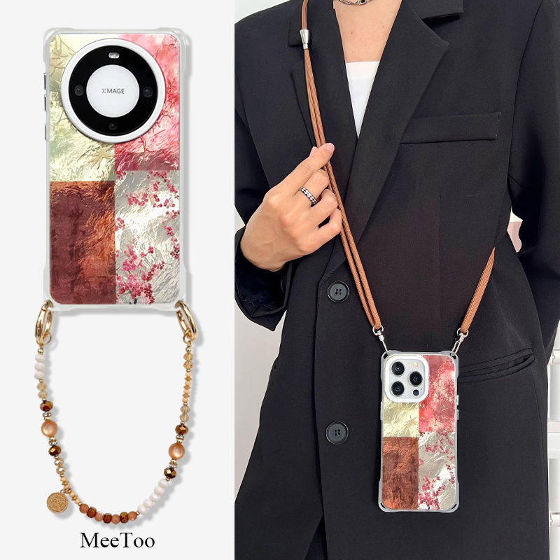 华为mate70四角开孔挂绳手机壳