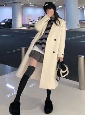 春秋过膝袜安排！韩国黑灰色拼接袜子女中长网红高筒过膝长大腿袜