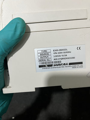 二手四方变频器E300-2S0022L 220V 2.2KW雕刻机变频3.8KVA 10.0A