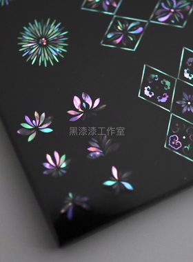 莲花传统图案纹样螺钿镶嵌