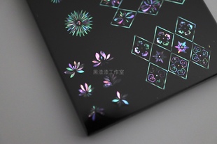 螺钿花莲花纹贝壳片漆艺镶嵌漆器漆画青贝进口材料DIY装饰