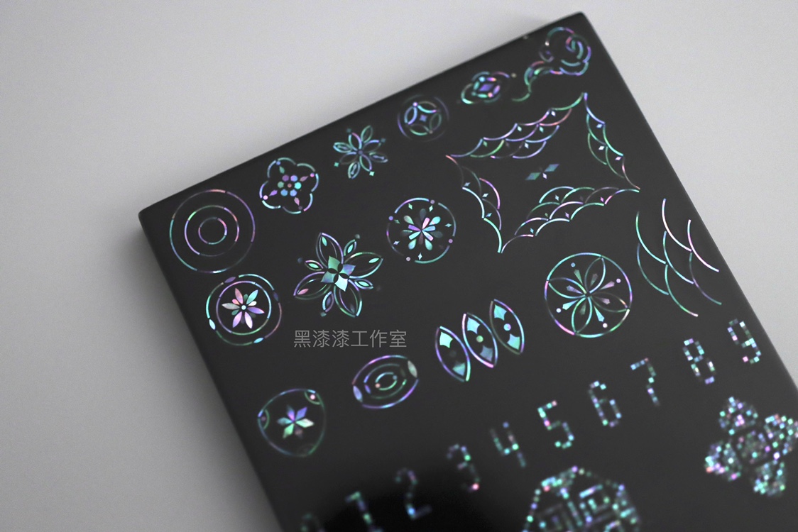 拼接圆环传统图案纹样螺钿镶嵌